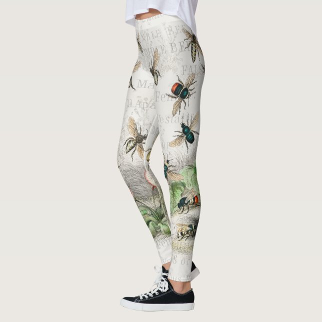 Leggings Bee Honey Travailleur Queen Bees Antique (Gauche)