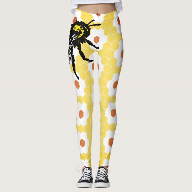 LEGGINGS BEE UND HONEYCOMB (Vorderseite)