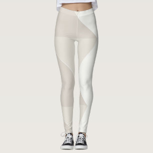 Leggings Beige Brown Blanc Pastel Couleurs Moderne Élégant