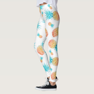 Leggings Belle aquarelle Motif d'ananas à fruits tropicaux