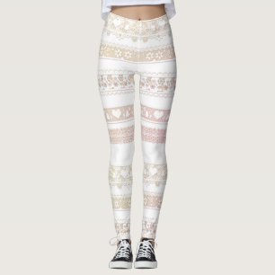 Leggings Belle, blanche, dentelles, dentelle, leggi tressé