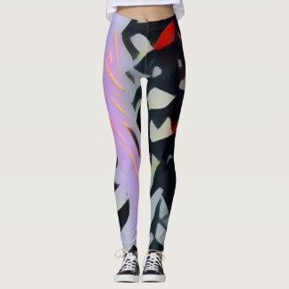 Leggings Belle Gras Art Moderne Retour & Lavande
