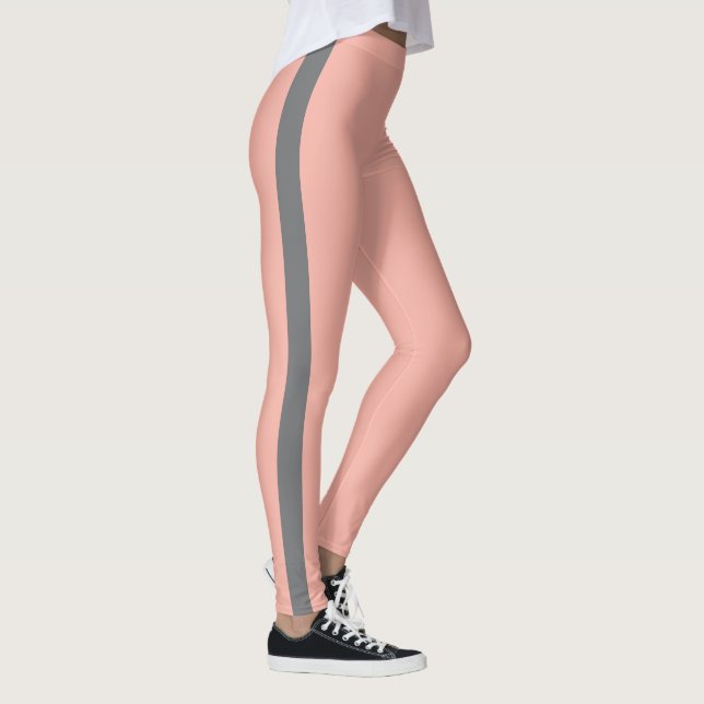 Leggings Belle Hauteur Gris Gris Peach (Droite)