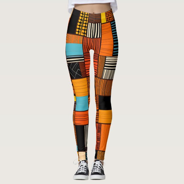 Leggings Belle impression africaine (Devant)