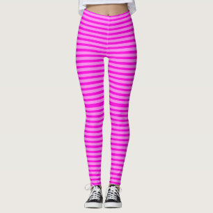 Leggings Belle Neon rose Sucre de canne rayures Noir Lumiè