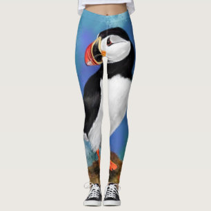 Leggings Belle peinture d'oiseaux du Puffin de l'Atlantique