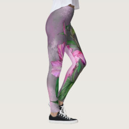 Leggings Belle peinture rouge violet rose Lily