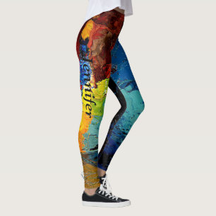 Leggings Belles couleurs d'hiver de Blue Gold Brown