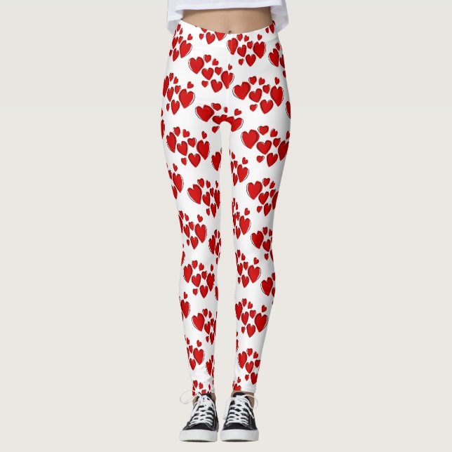 Leggings Belles guêtres rouges de cerfs (Devant)