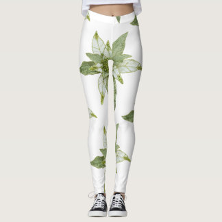 Leggings Belles poinsettias de Noël