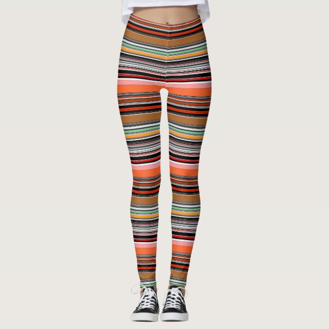 Leggings Belles rayures colorées (Devant)