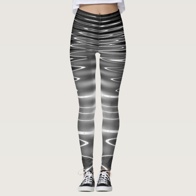 Leggings Belles réflexions sur l'eau Abstraite vague (Devant)