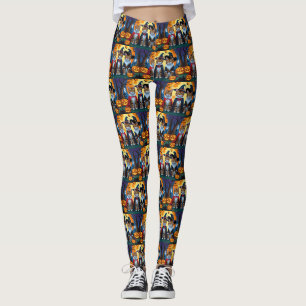 Leggings Bengal Chats Citrouille Halloween drôle