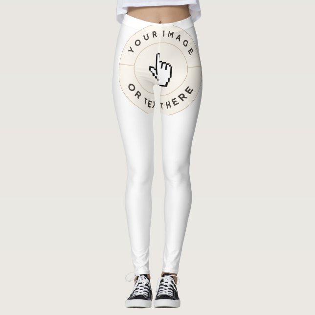 Leggings Benutzerdefiniert (Bild/Text hinzufügen) (Vorderseite)
