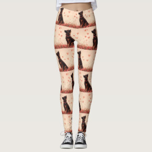 Leggings Berger d'Anatolie avec des Roses - Saint-Valentin