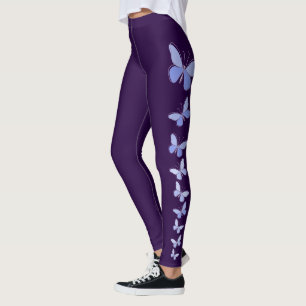 Leggings Beurre en bleu - Violet profond solide