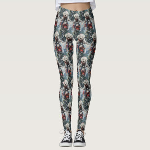 Leggings Bichon Frise Chien équitation Moto Noël