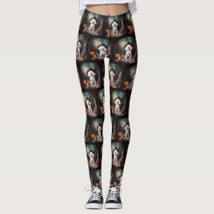 Leggings Bichon Frise Citrouilles Halloween Épouvantable