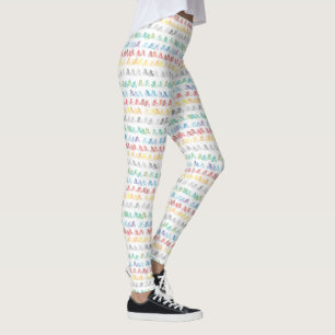 Leggings Bicyclettes colorées à pattes