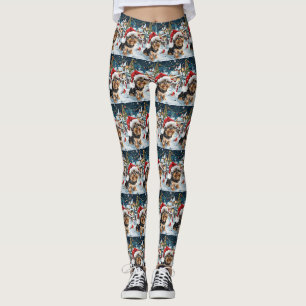 Leggings Biewer Terrier Chien Winter Wonderland Noël Joie