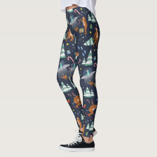 Leggings Big Foot, Aliens, & Reindeer Sci-Fi Noël