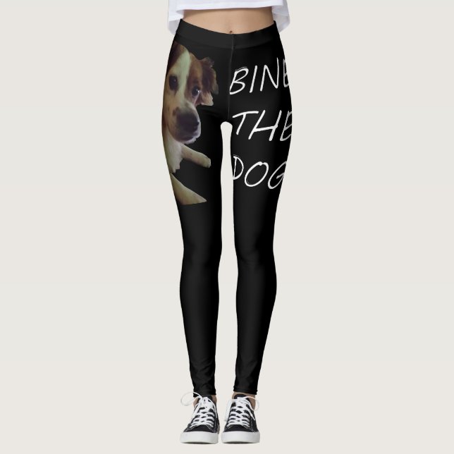 Leggings Bine les guêtres de chien (Devant)