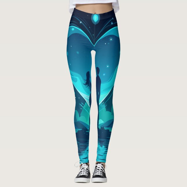 Leggings Bioluminescence de l'amour (Devant)