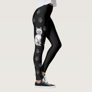 Leggings Birman / Ragdoll Point Lilac - Chat Mignon et Patt