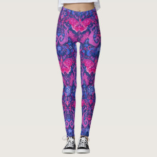 Leggings Bisexual Dragon Damask - Bi Pride Drapeau Couleurs