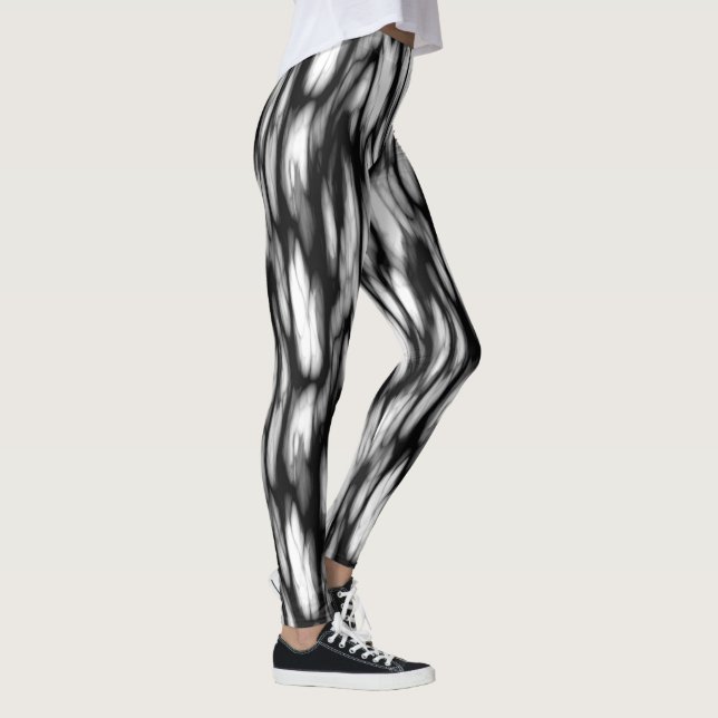 Leggings Black and White abstract  (Droite)