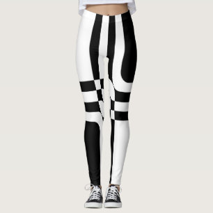 Leggings Black and white fantasy