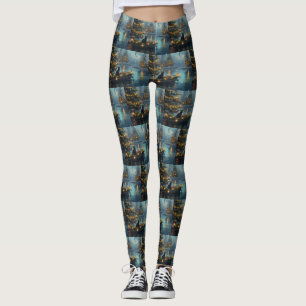 Leggings Black Cat Noël Festive Voyage
