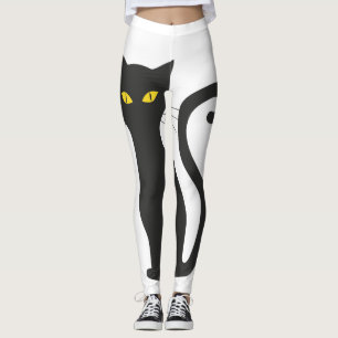 LEGGINGS BLACK CAT & PINK YOGA PANTS