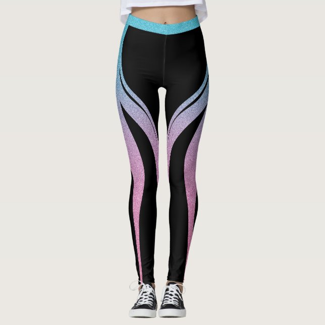 Leggings Black Girly Parties scintillant Coeur Butt Activew (Devant)