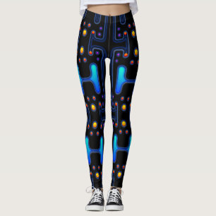 Leggings Black Gothique Space Girl mécanique Android Robot