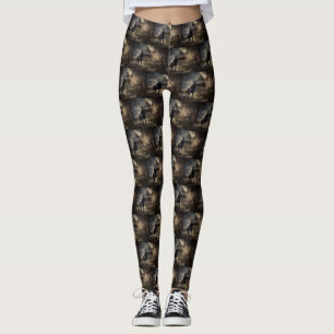 Leggings Black Labrador Halloween
