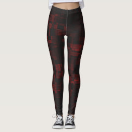 Leggings Black Red Subtle Jouer sur la couleur Confort des 