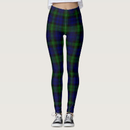 Leggings Black Watch Tartan bleu vert Plaid