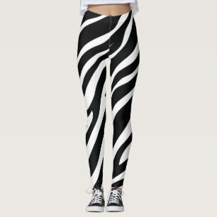 Leggings black zebra
