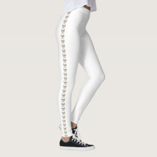 Leggings Blanc avec perles
