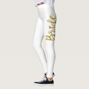 Leggings Blanc de jeune mariée et pantalon de yoga de