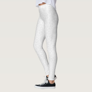 Leggings Blanc sur blanc minimal Motif Mandala