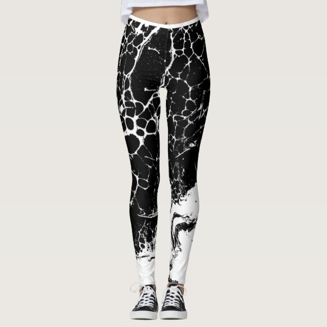  Leggings blanco y negro (Vorderseite)