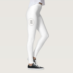 Leggings blancs Ajouter votre nom Texte Logo Moder