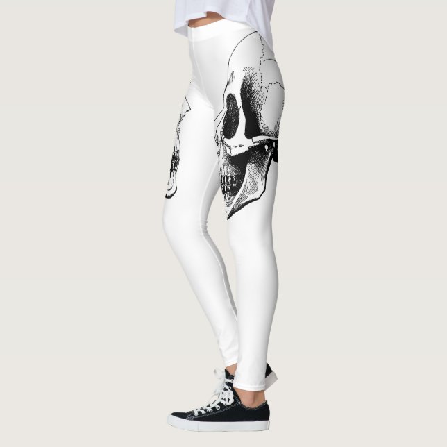 Leggings blancs crâne (Gauche)