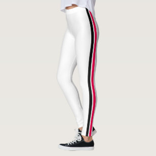 Leggings blancs en bande latérale - Choisissez vos