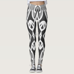 Leggings blancs et noirs "Ratti_Creative_Arts"