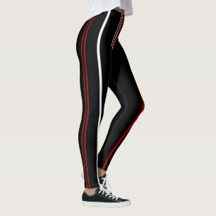 Leggings Blancs rouges et noirs