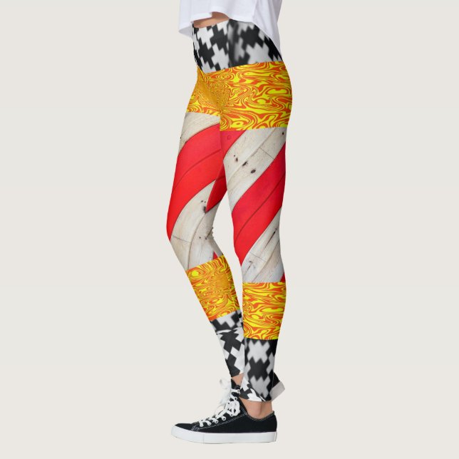 Leggings blancs rouges or (Gauche)