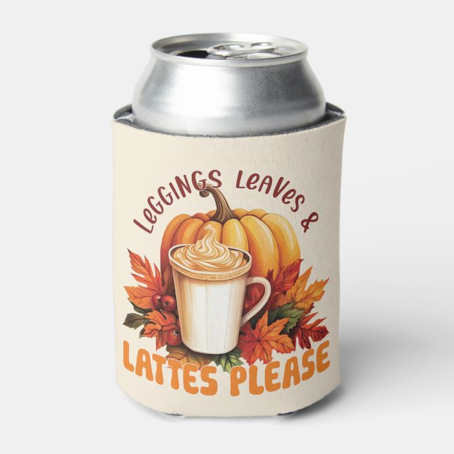 Leggings, Blätter & Latten Bitte - Fall ästhetisch Dosenkühler (Kanne Vorderseite)